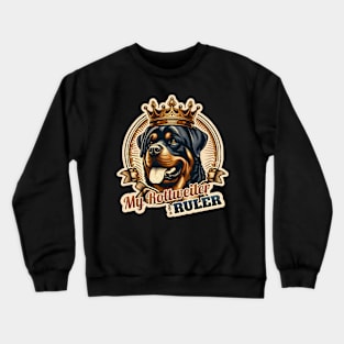 King Queen Rottweiler Crewneck Sweatshirt